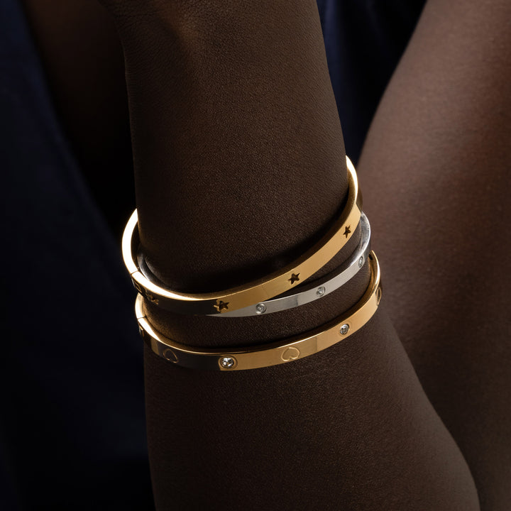 Fiona - Bangle Armband Kristall Rostfritt Stål