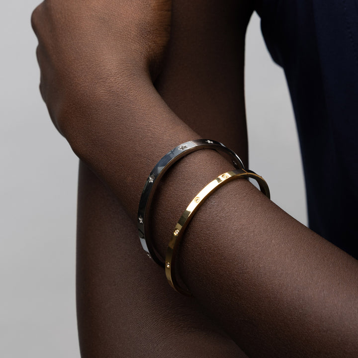 Leia - Bangle Armband Stjärnor Rostfritt Stål
