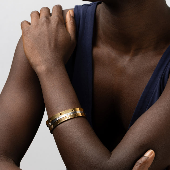 Leia - Bangle Armband Stjärnor Rostfritt Stål