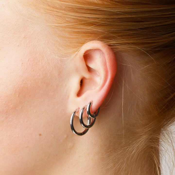 Hollie - Örhängen med ring 21mm Rostfritt stål