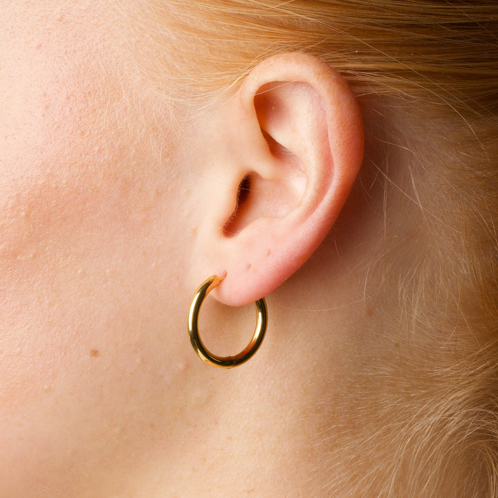 Hollie - Örhängen med ring 21mm Rostfritt stål