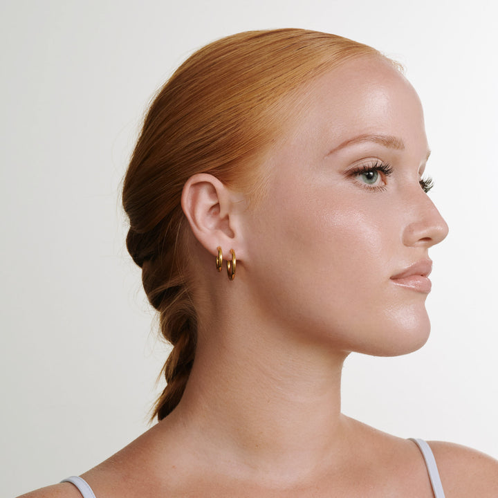 Hollie - Örhängen med ring 21mm Rostfritt stål