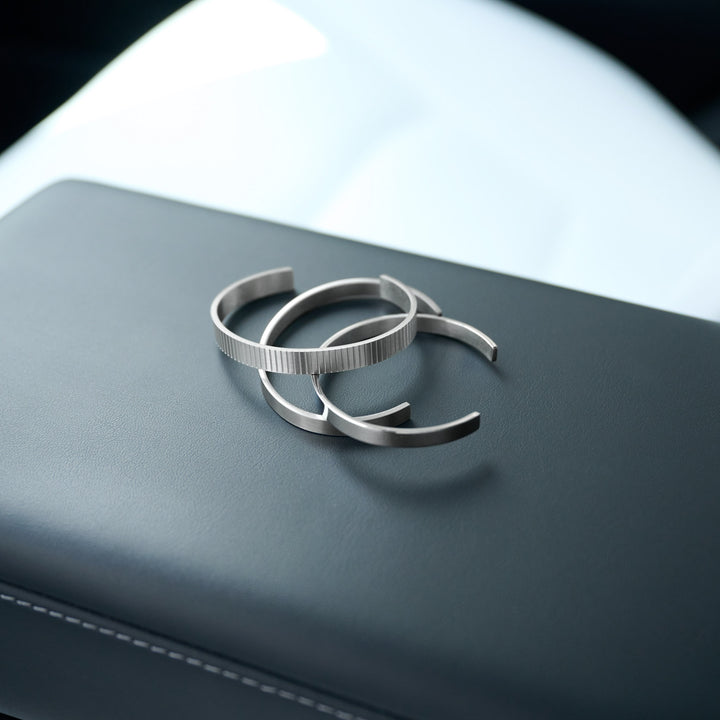 Tage - Ribbad Bangle Armband Rostfritt Stål