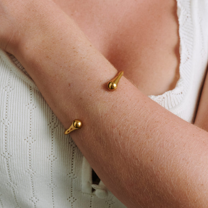 Petra - Öppen Bangle Armband Rostfritt Stål