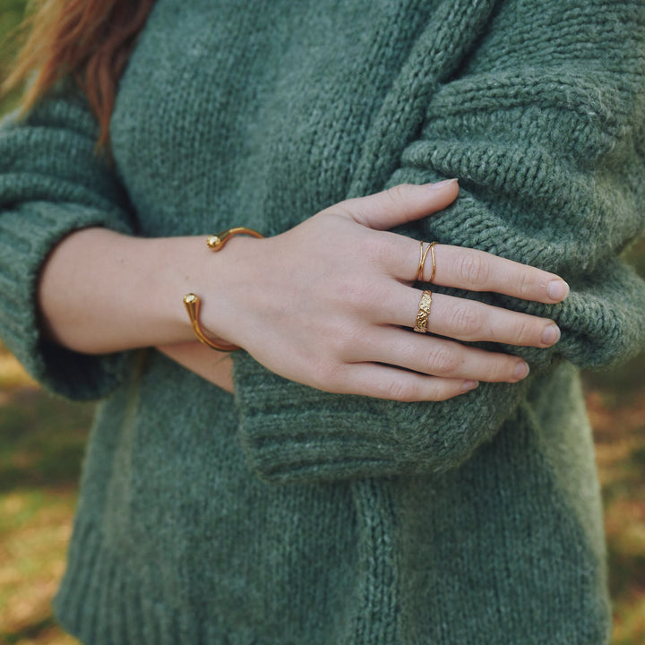 Petra - Öppen Bangle Armband Rostfritt Stål