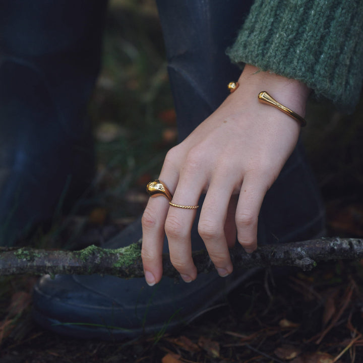 Petra - Öppen Bangle Armband Rostfritt Stål