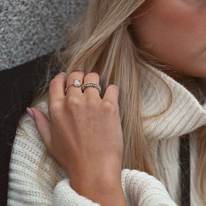 Brynn - Ring med Stenpärlor