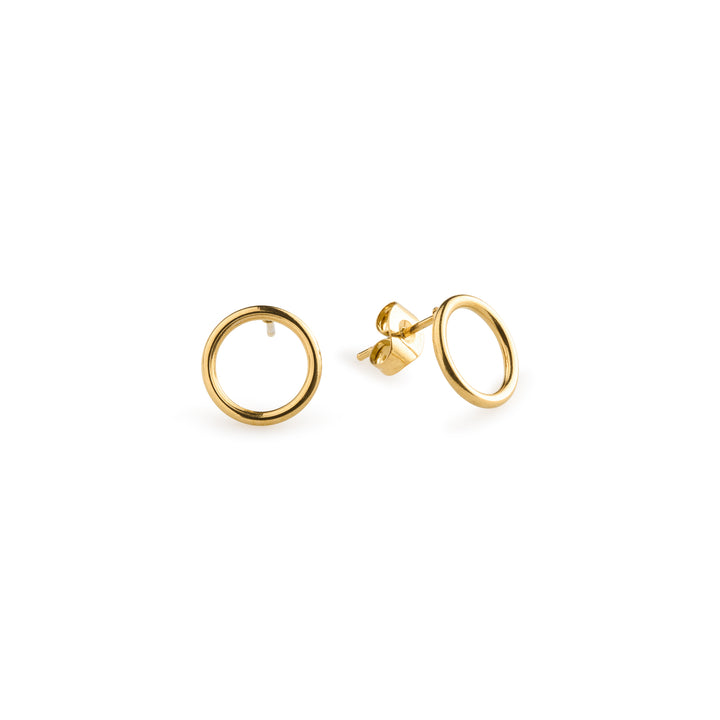 Therese - Cirkelformade Studs Örhängen Rostfritt Stål