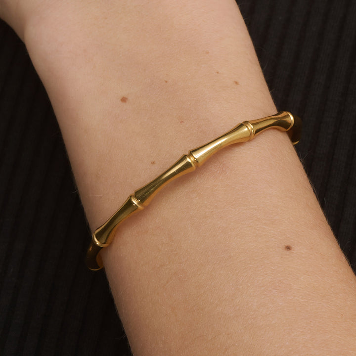 Tyra - Bambu Bangle Armband Rostfritt Stål