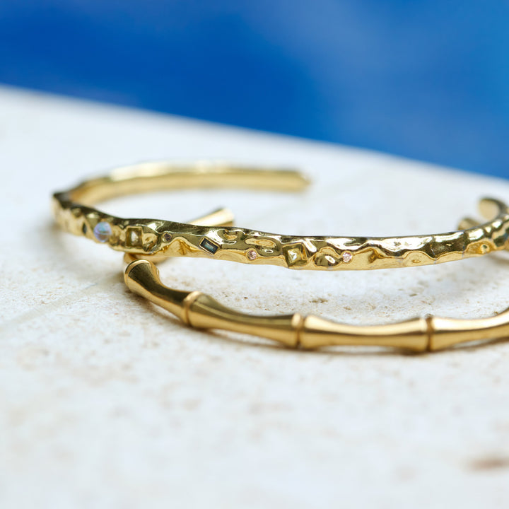 Tyra - Bambu Bangle Armband Rostfritt Stål