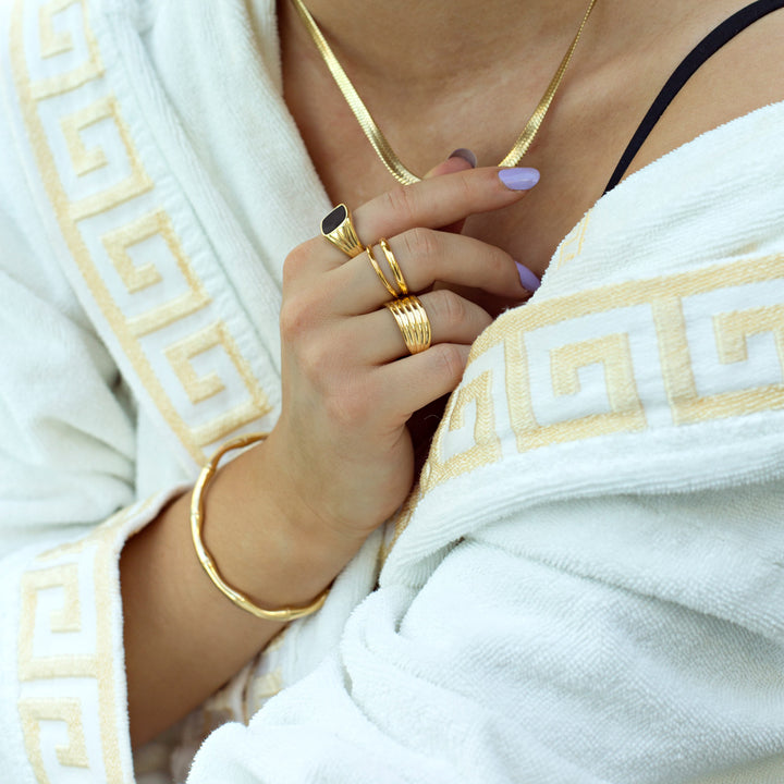 Tyra - Bambu Bangle Armband Rostfritt Stål