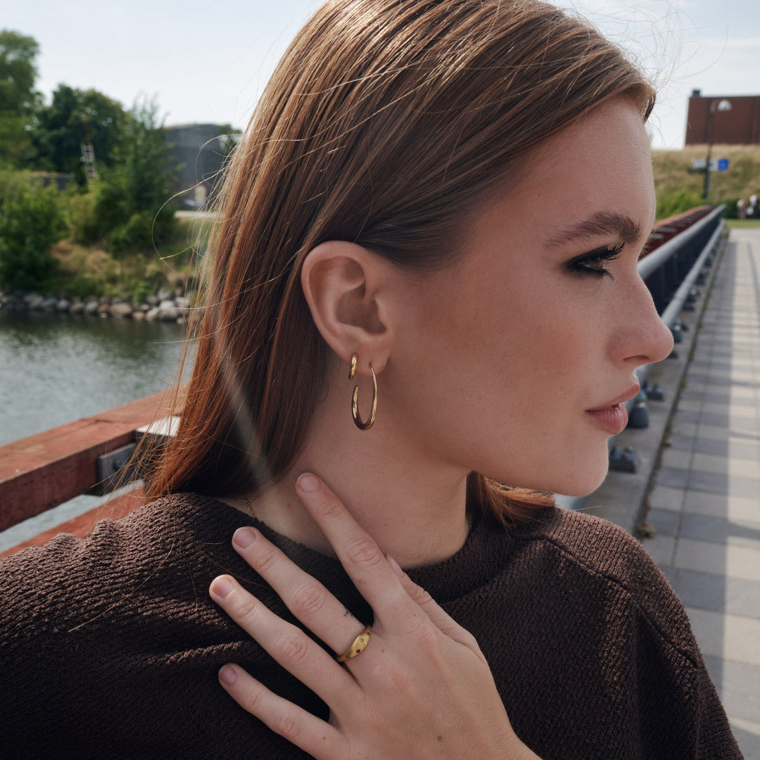 Hollie - Hoops Örhängen 13mm Rostfritt stål