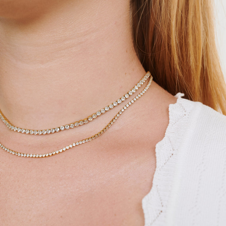 Melina - Halsband Kristall Rostfritt Stål