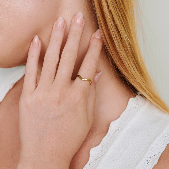 Johanna - Ring Vågig Rostfritt Stål