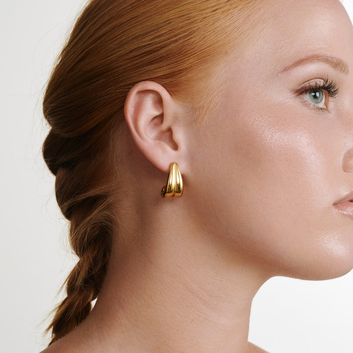 Tara - Chunky Studs Örhängen Rostfritt Stål