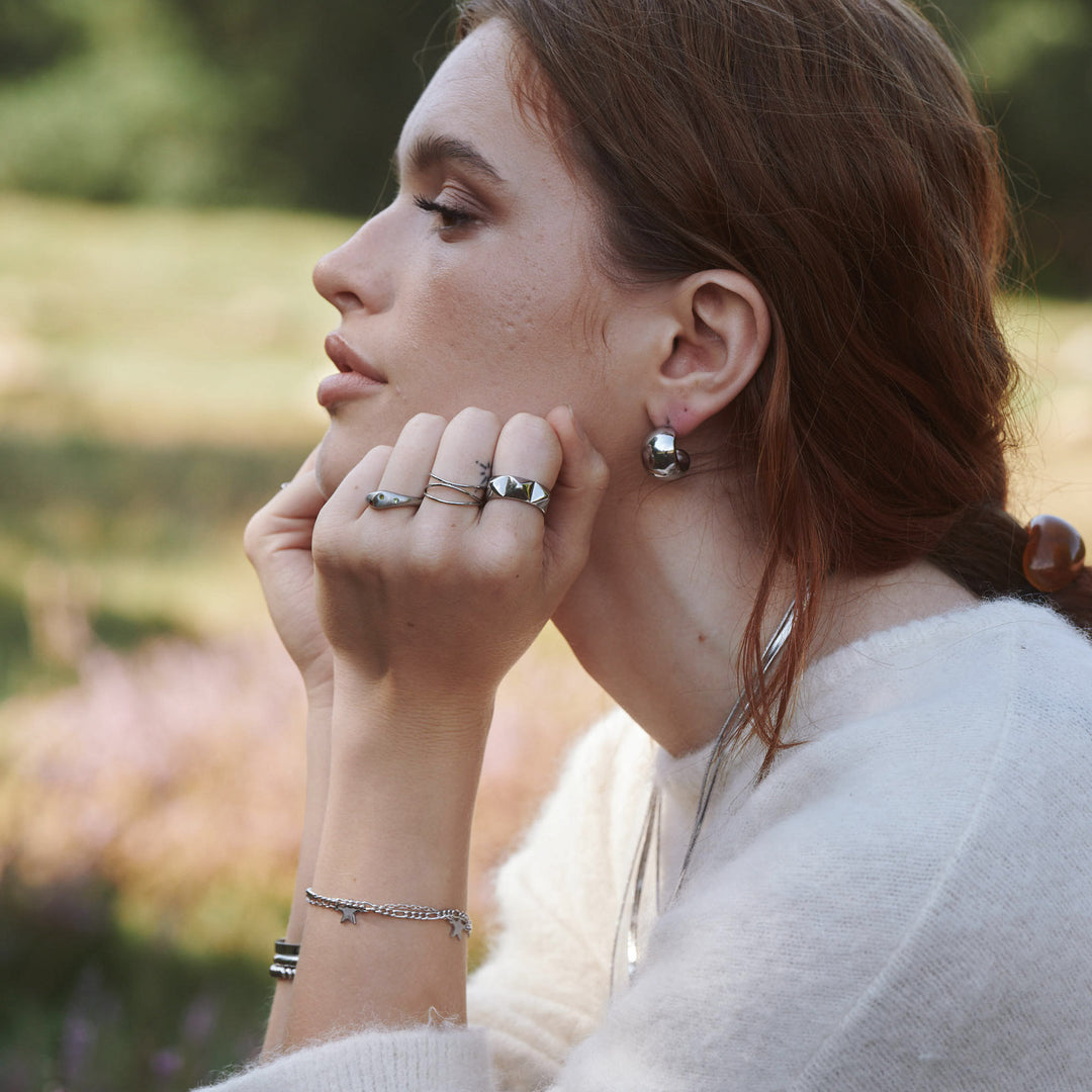 Selena - Chunky Studs Örhängen Rostfritt Stål