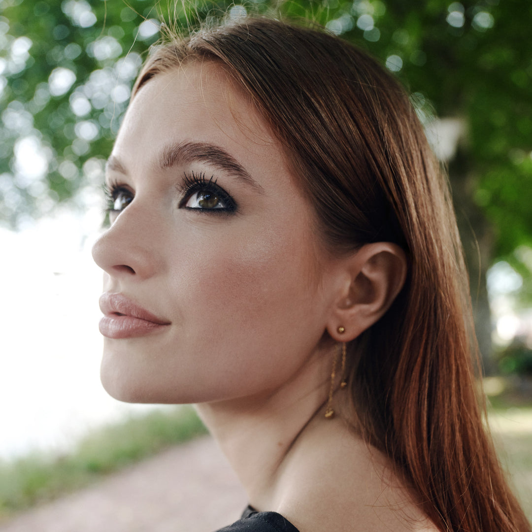 Nella - Kedjeörhängen Hjärtan Rostfritt Stål