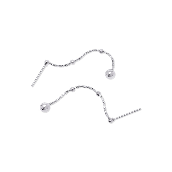 Jina - Studs Örhängen Kulkedja Rostfritt Stål