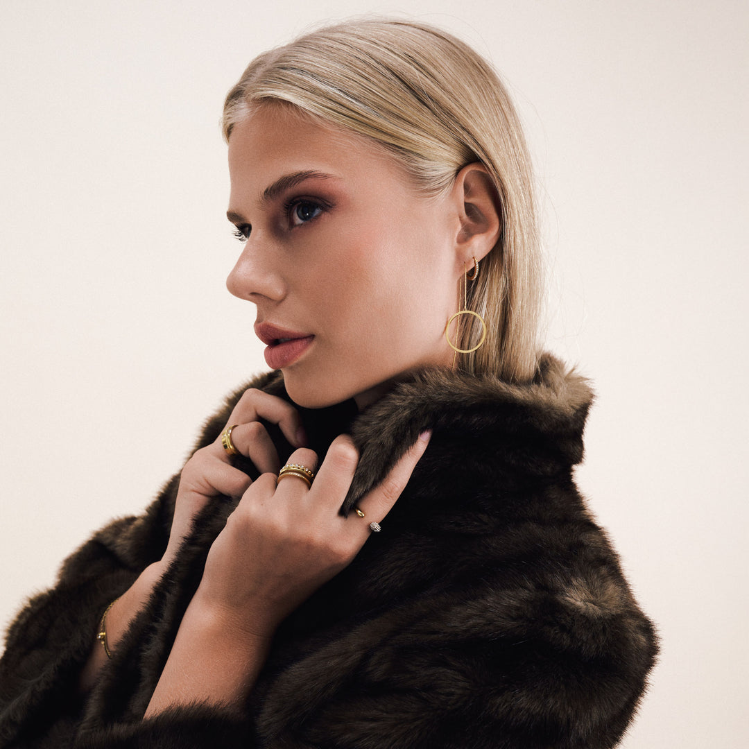 Tiril - Kedjeörhängen Cirkel Rostfritt Stål