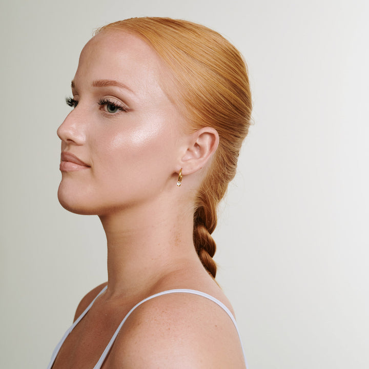 Oline - Hoops Örhängen Kristall Rostfritt Stål