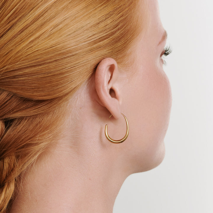 Vilhelmina - Justerbara Hoops Örhängen Rostfritt Stål