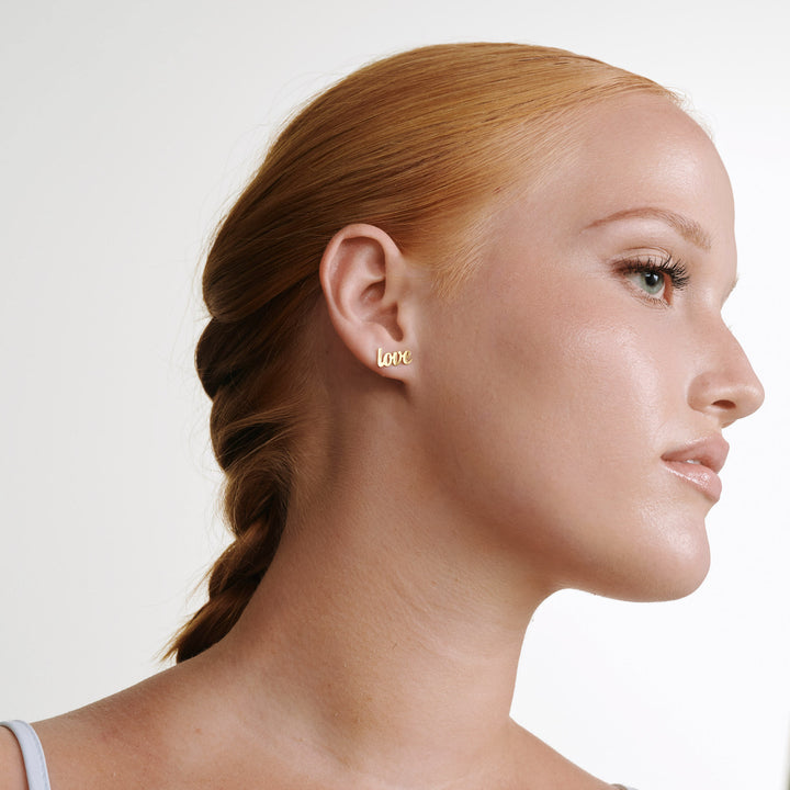 Ina - Love You Studs Örhängen Rostfritt Stål