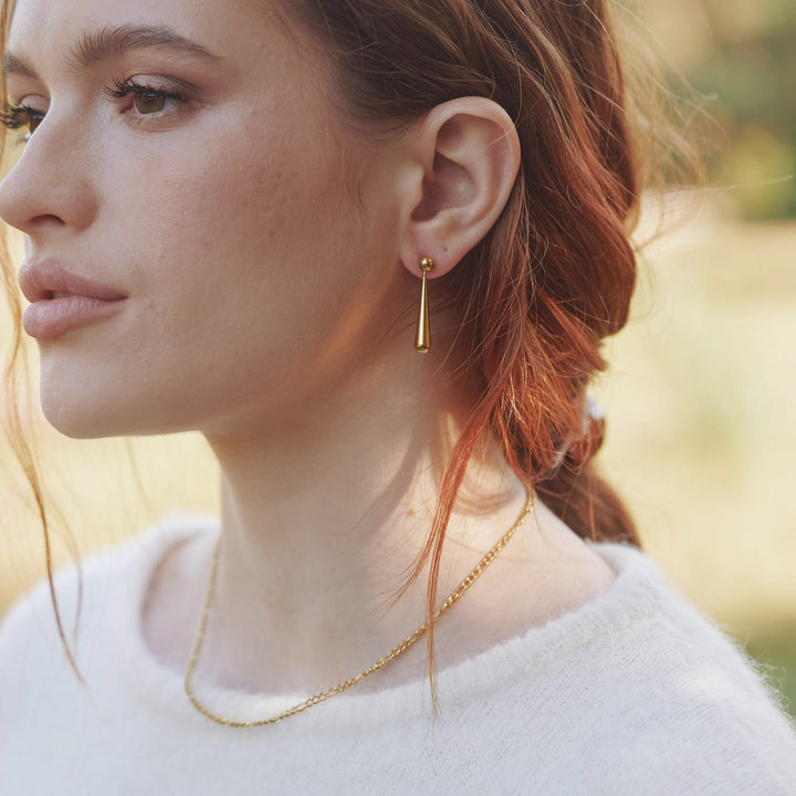 Alida - Studs Örhängen Droppe Rostfritt Stål