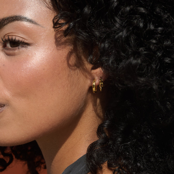 Noor - Spike Hoops Örhängen 16mm Rostfritt Stål
