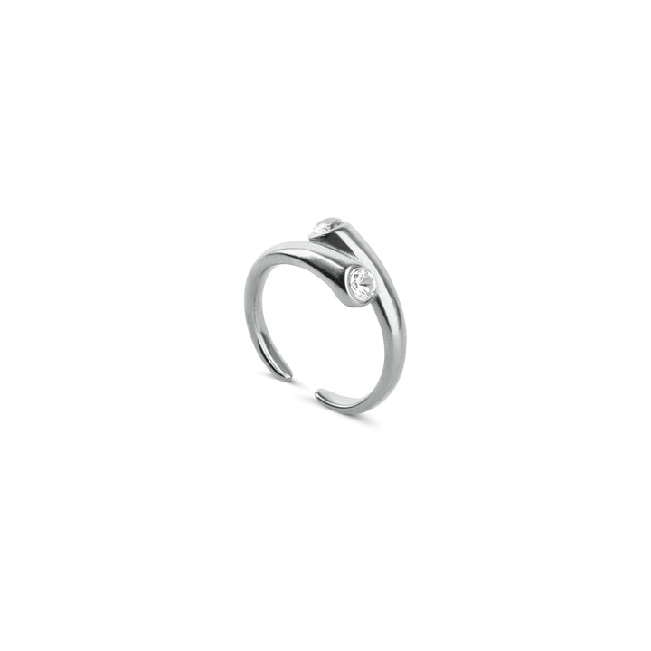 Tomine - Hug Ring Kristall Rostfritt Stål