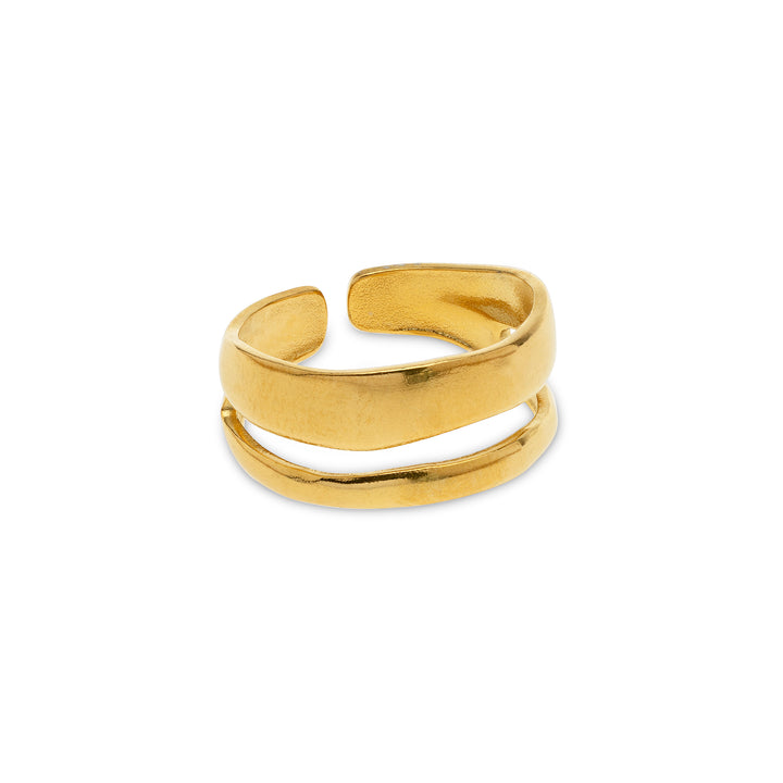 Willa - Slät Duo Ring Rostfritt Stål