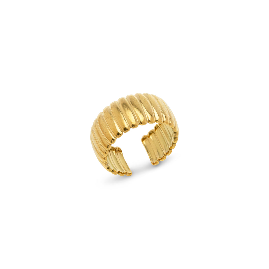 Nova - Ribbad Ring Rostfritt Stål