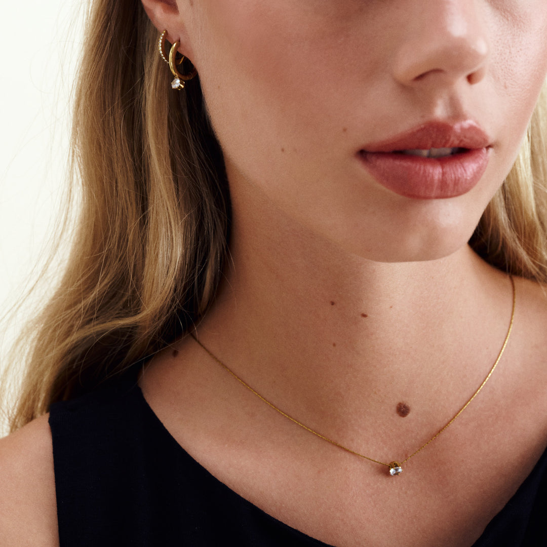 Lynne - Halsband Kristall Rostfritt Stål