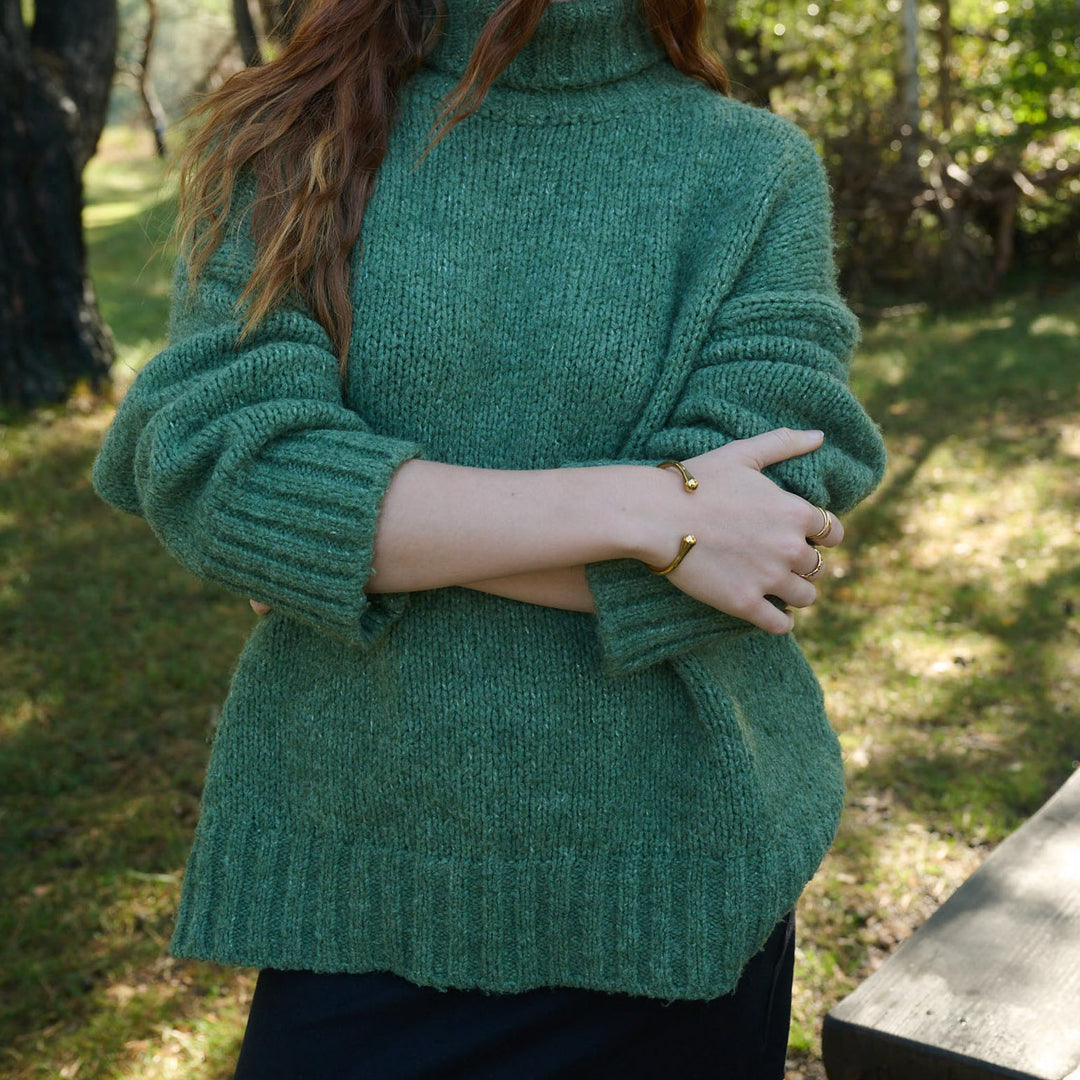 Petra - Öppen Bangle Armband Rostfritt Stål