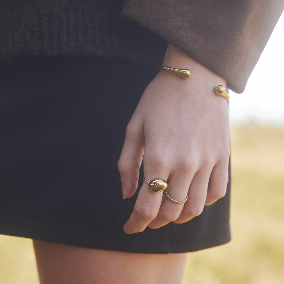 Petra - Öppen Bangle Armband Rostfritt Stål