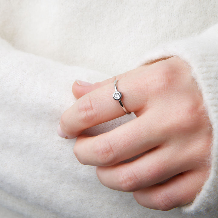 Lovelia - Crystal Ring Stainless Steel