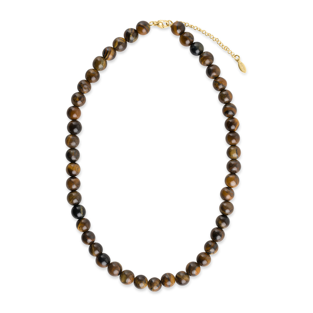 Birgit - Tiger Eye Halsband Rostfritt Stål