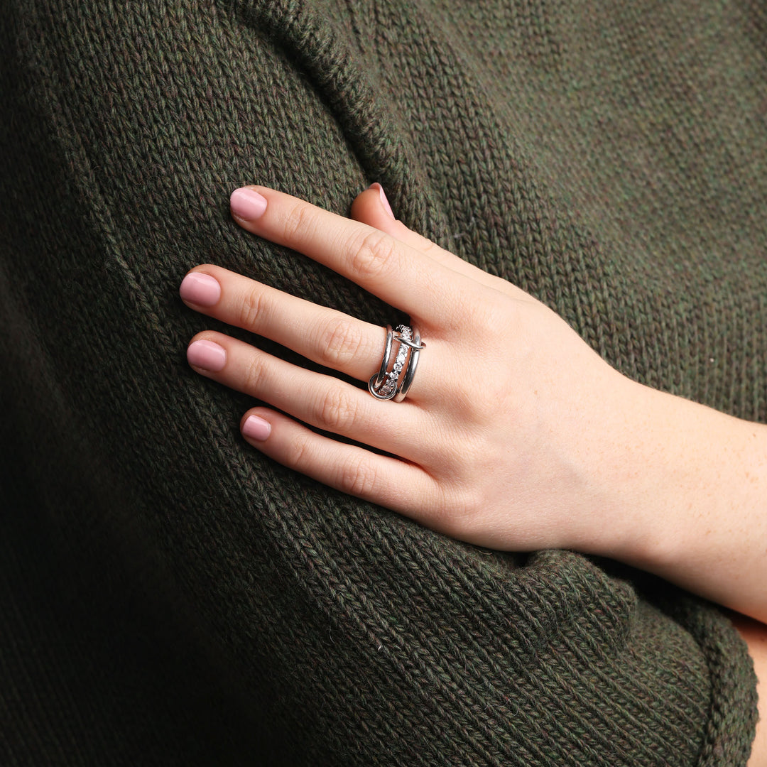 Ethel - Ringstack Kristall Rostfritt Stål