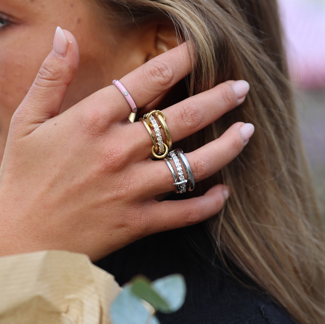 Ethel - Ringstack Kristall Rostfritt Stål