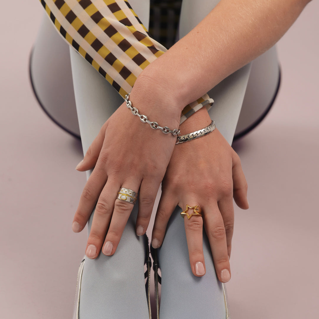 Isra - Boho Statement Ring Rostfritt Stål