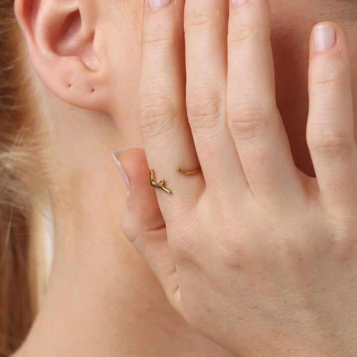 Janna - Twig Ring Rostfritt Stål