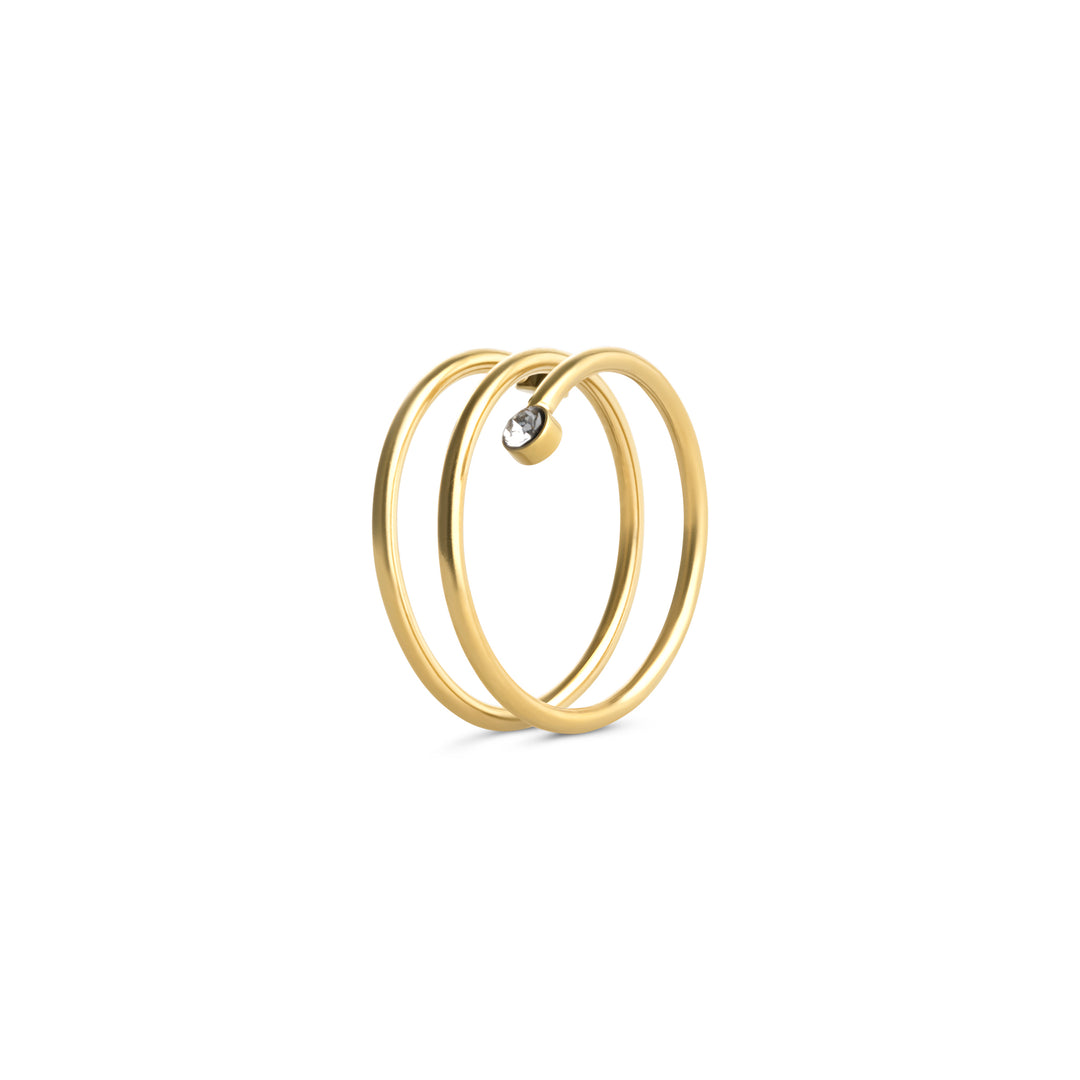 Lykke - Ring Kristallswirl Rostfritt Stål