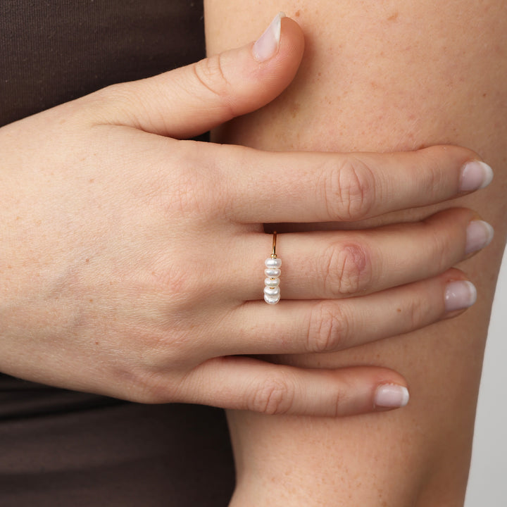 Loanna - Pärlring Rostfritt Stål