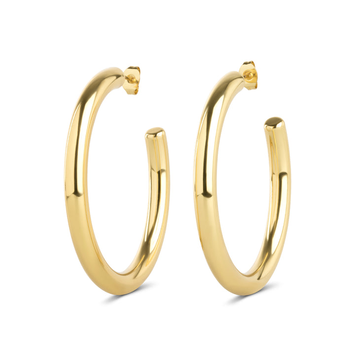 Stine - Hoopörhängen i rostfritt stål