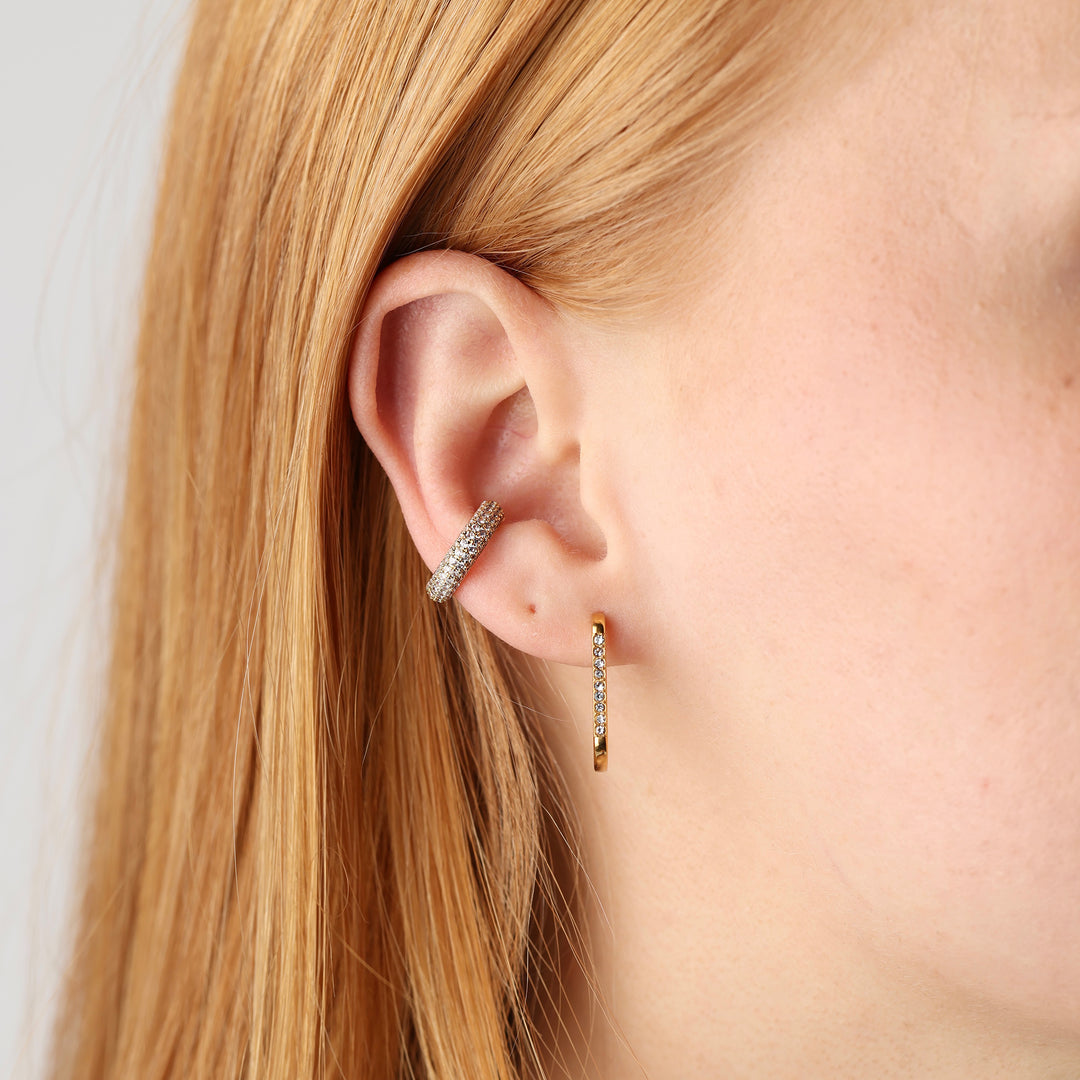 Solina - Kristall Ear Cuff Rostfritt Stål