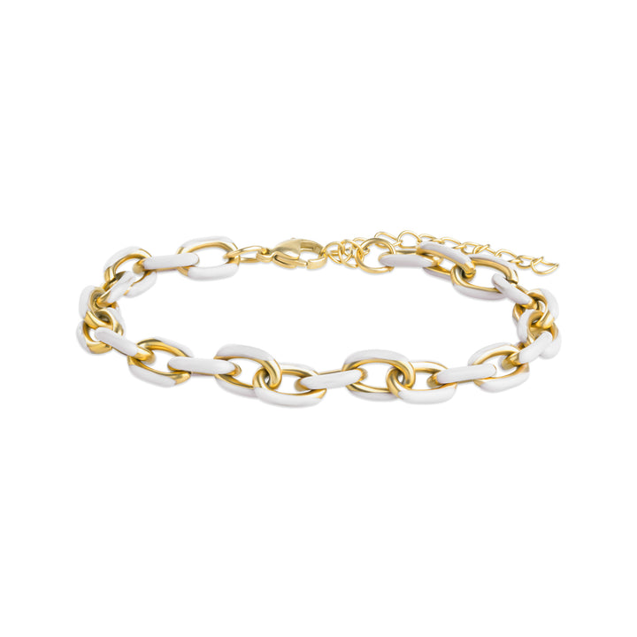 Ines - Länkarmband Emalj Rostfritt Stål
