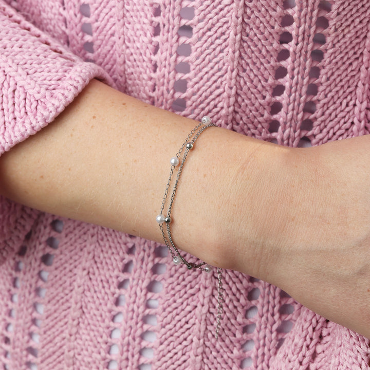 Lo - Layered Kedjearmband Rostfritt Stål