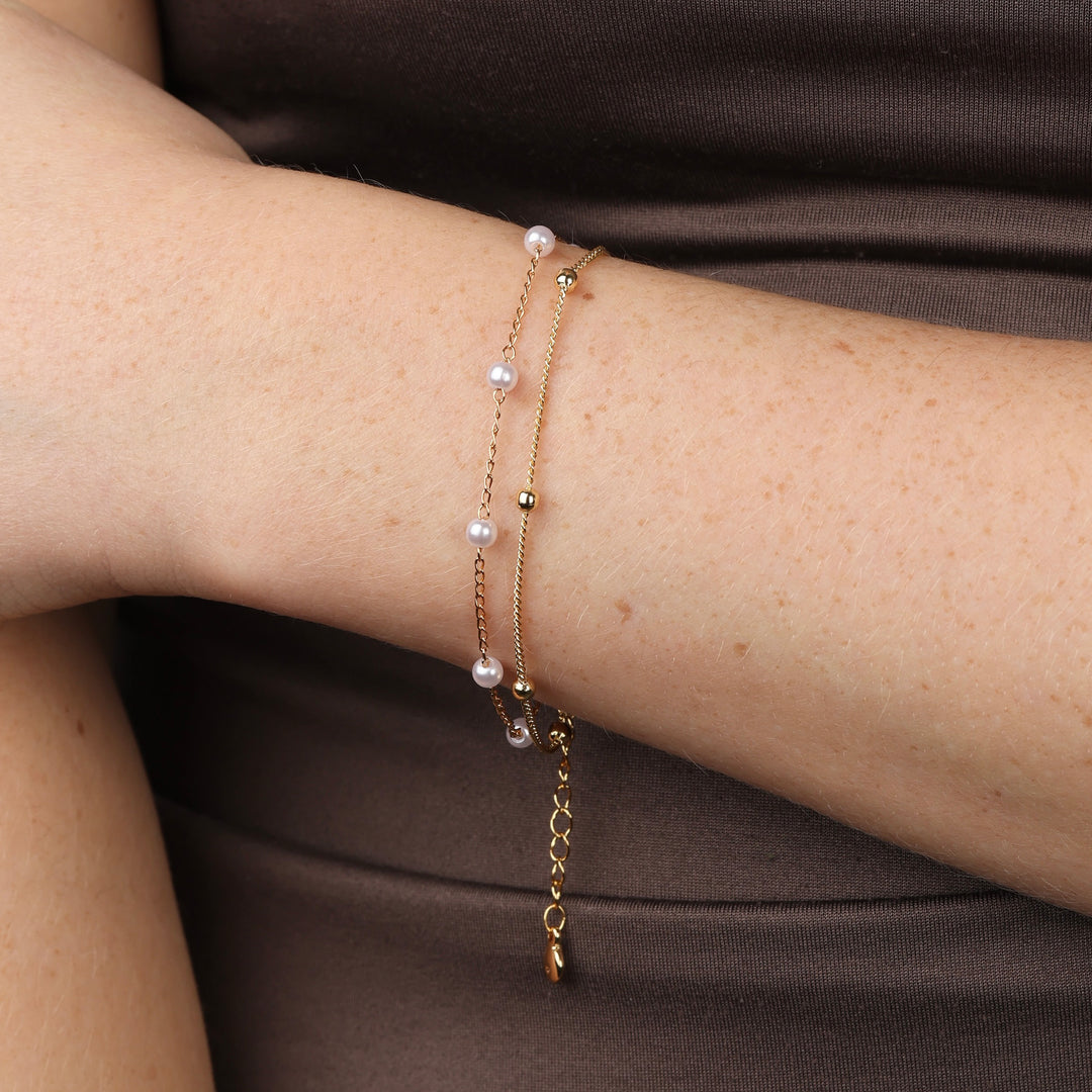 Lo - Layered Kedjearmband Rostfritt Stål