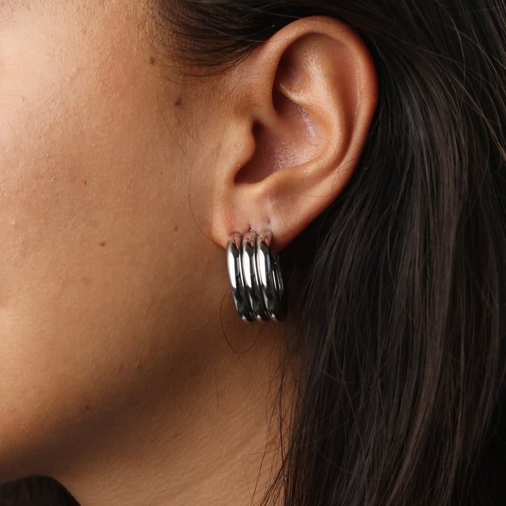 Liv - Multi Layered Studs Örhängen Rostfritt Stål