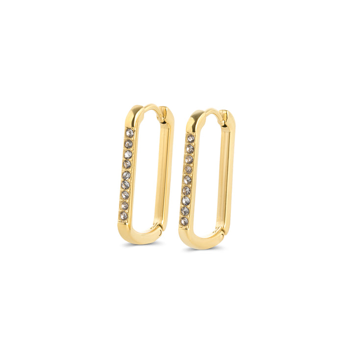 Celeste - Hoops Örhängen Kristall Rostfritt Stål