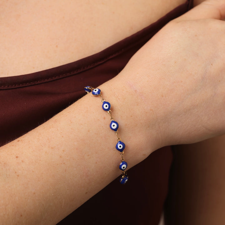 Uma - Kedjearmband Evil Eye Rostfritt stål